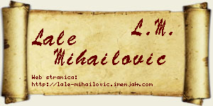 Lale Mihailović vizit kartica